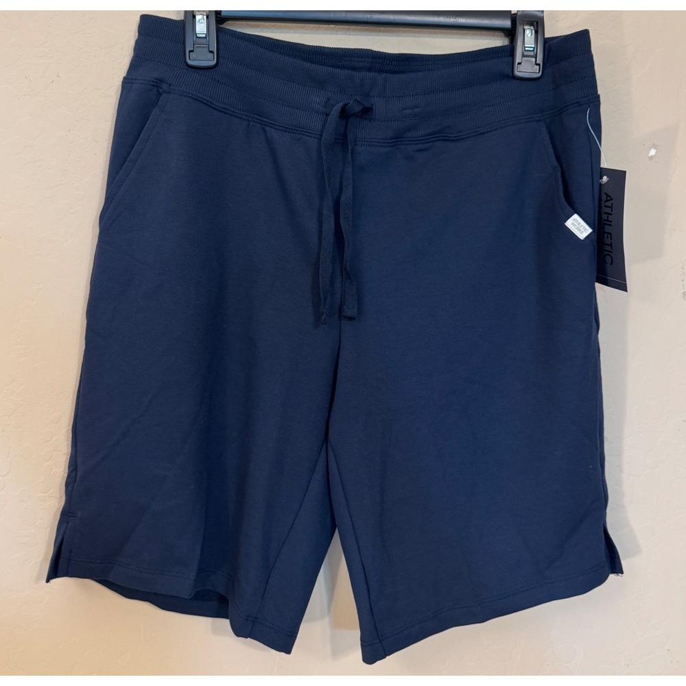 Athletic Works Bermuda Shorts Women S (4-6) Dark Navy Blue Pullon Pockets NEW